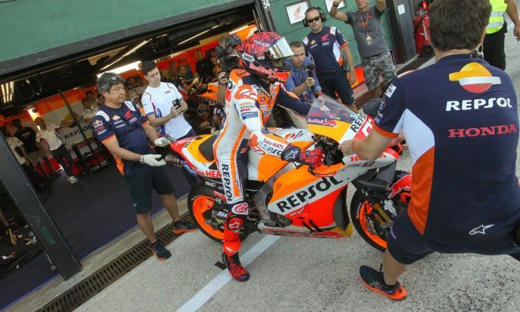 Marc Marquez konec tedna na VN Aragonije