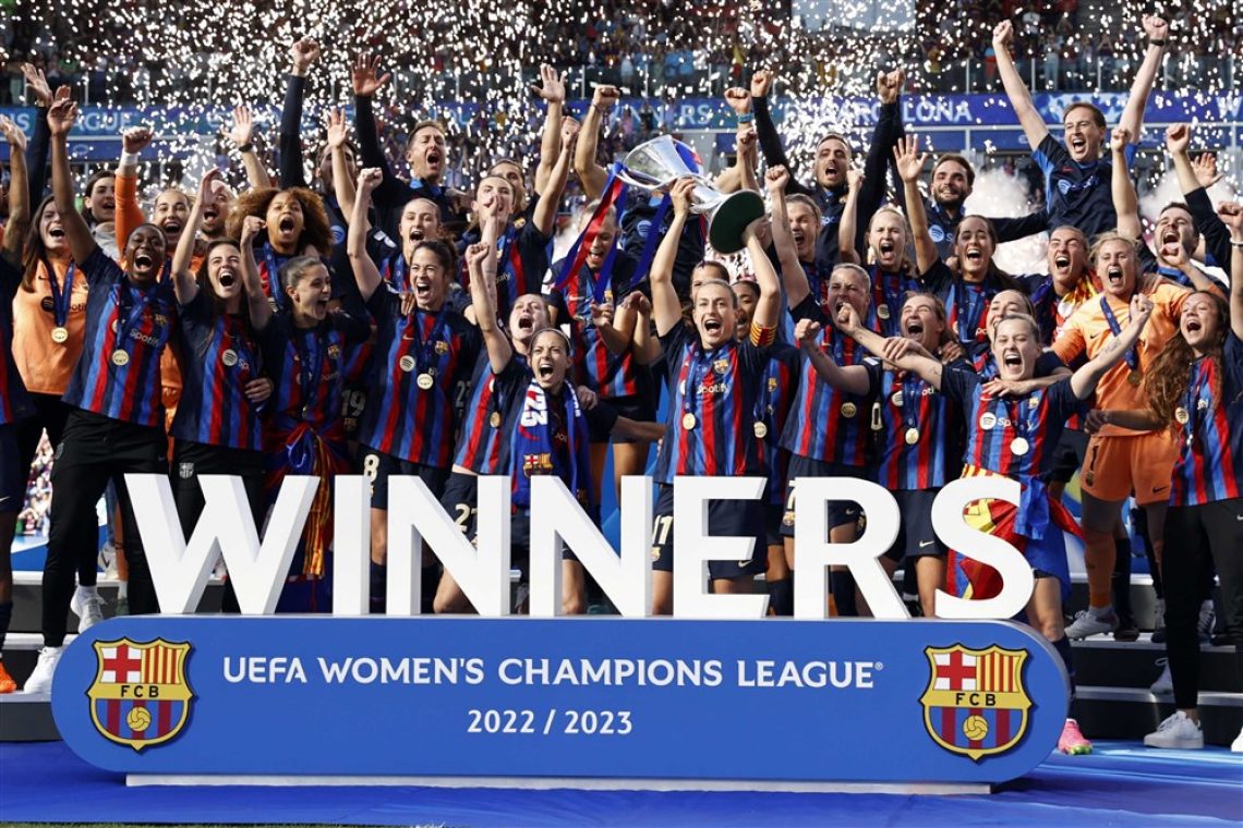 Nogometašice Barcelone po preobratu do naslova evropskih prvakinj