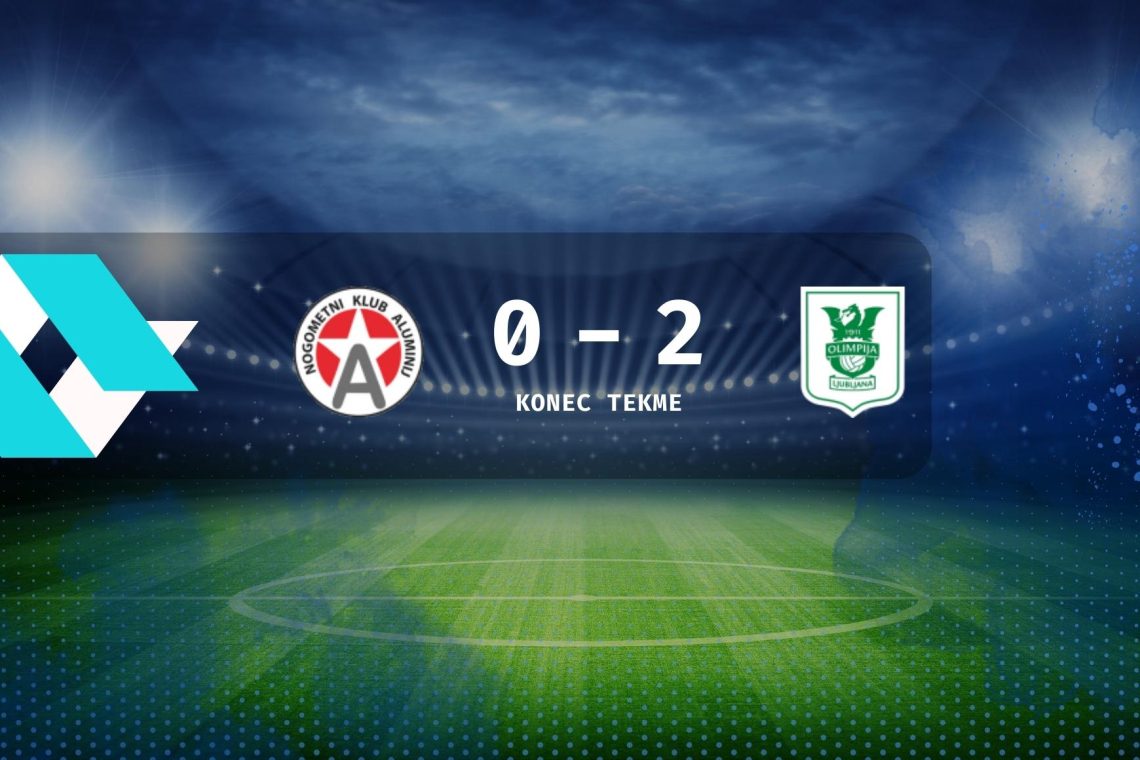Nogometaši Aluminija so tesno izgubili proti Olimpiji s 4:5 (2:1) 