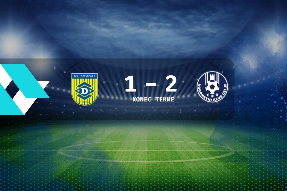 Nogometaši Domžal so izgubili proti Celju z 1:2 (0:1)