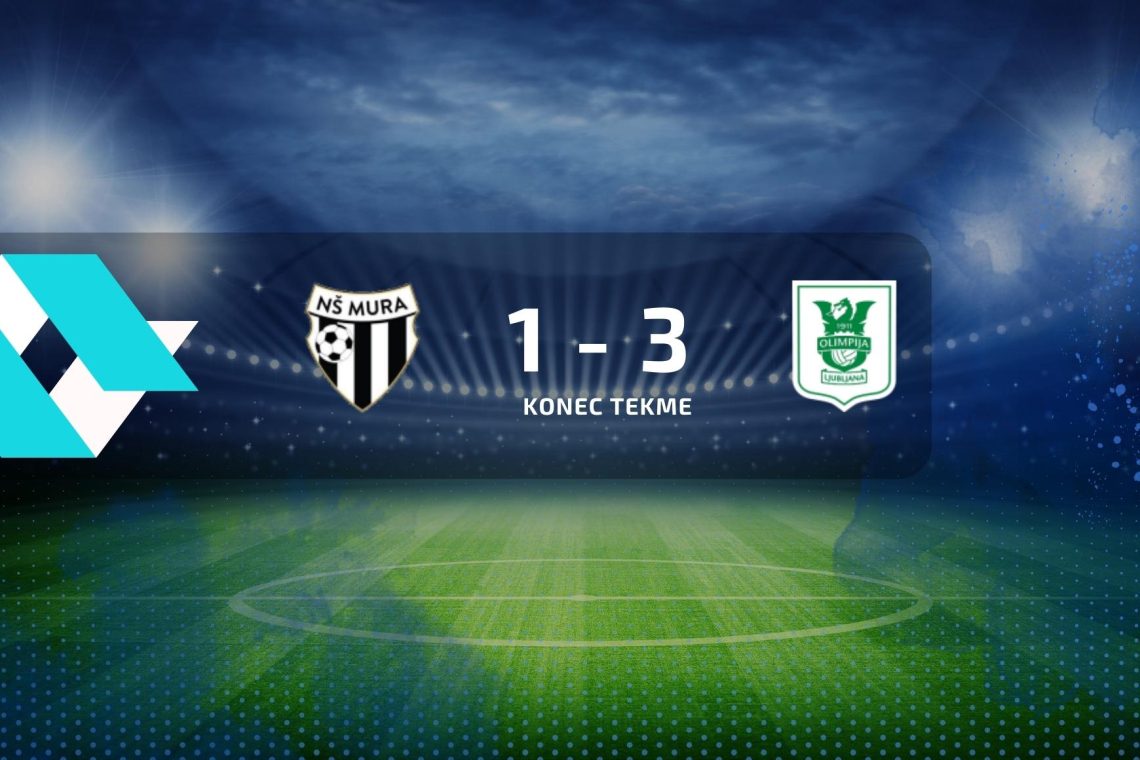 Nogometaši Mure so doma izgubili proti Olimpiji z 1:3