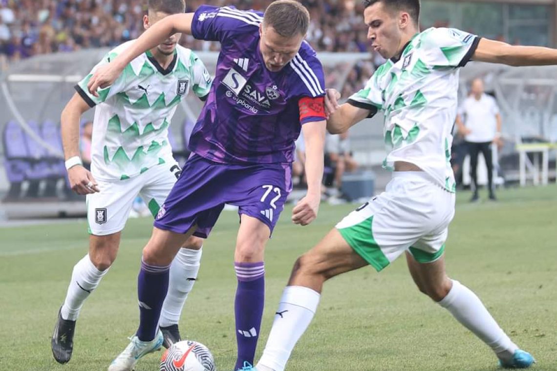 Večni nogometni derbi Maribora in Olimpije brez zmagovalca