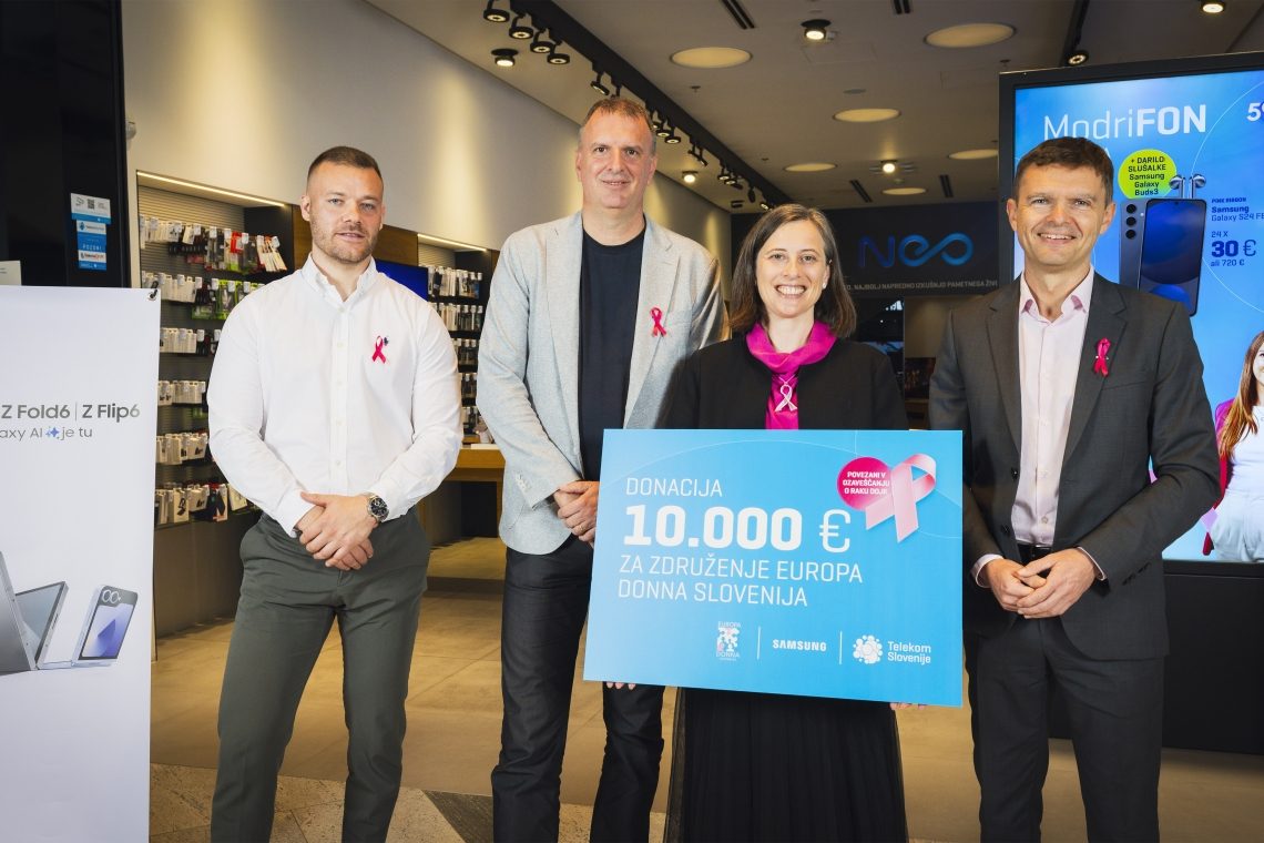  Samsung in Telekom Slovenije z donacijo podprla boj proti raku dojk