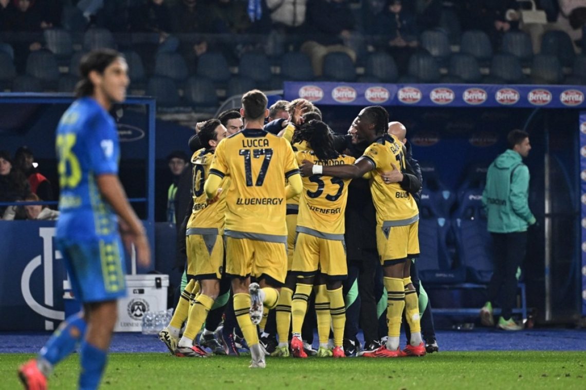 Lovrić podal za Udinesejevo točko pri Empoliju