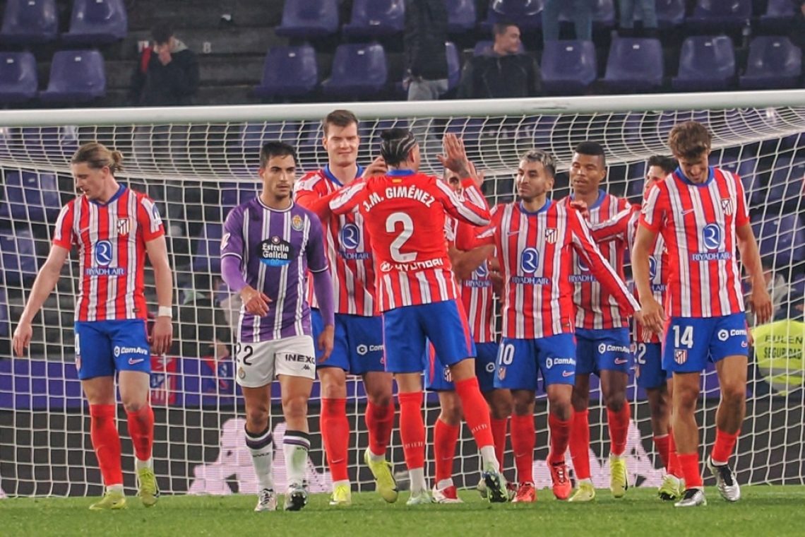 Oblakov Atletico visoko zmagal pri zadnjeuvrščenem Valladolidu