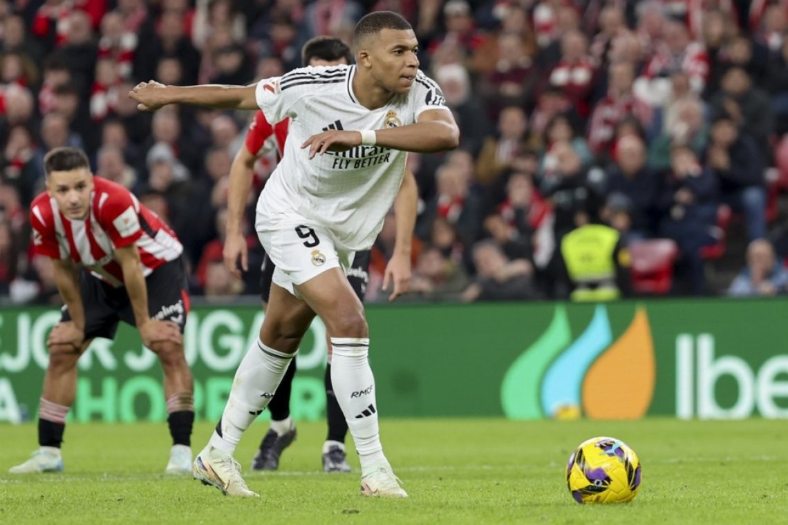 Real Madrid izgubil v Bilbau, Mbappe znova zgrešil enajstmetrovko
