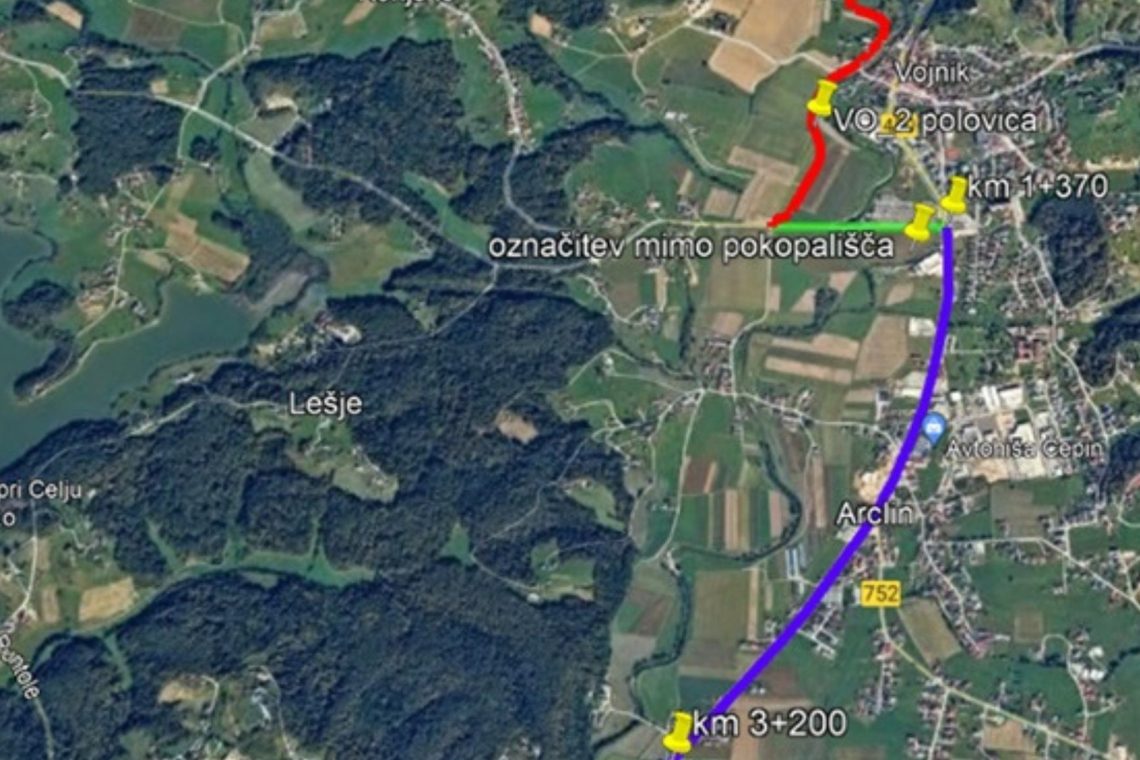 Načrtovana izgradnja kolesarske povezave Celje–Vojnik