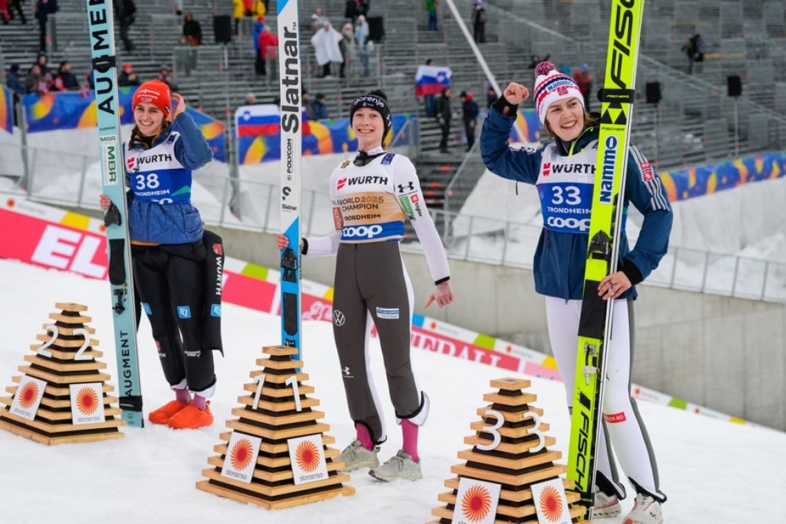 Nika Prevc osvojila zlato na SP v Trondheimu