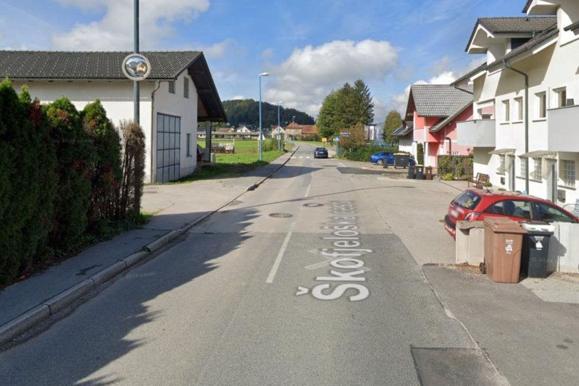 Sanacija asfalta na Škofjeloški cesti v Preski