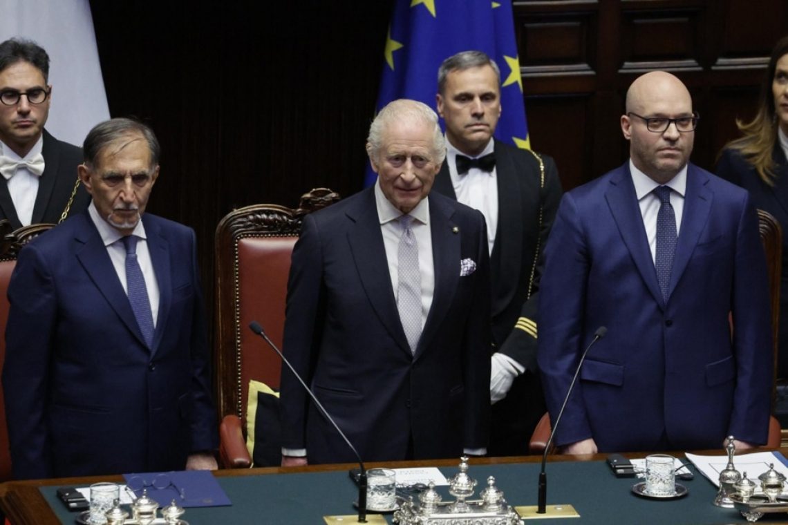 Karel III. v italijanskem parlamentu poudaril potrebo po skupnem soočanju s krizami