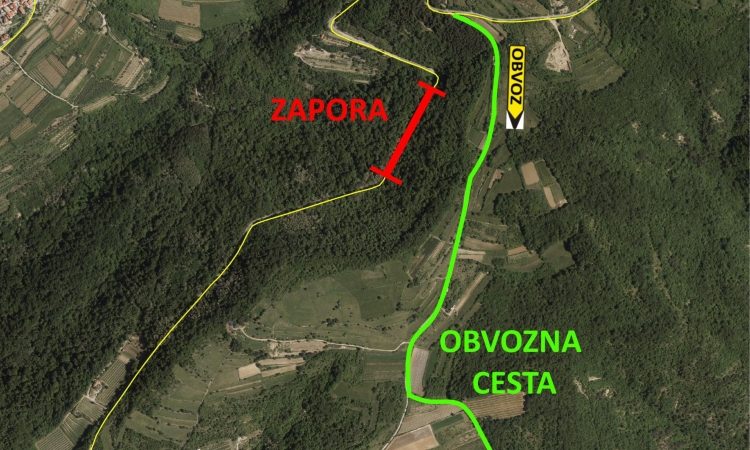 Popolna zapora ceste med Šmarjami in Pučami zaradi asfaltiranja