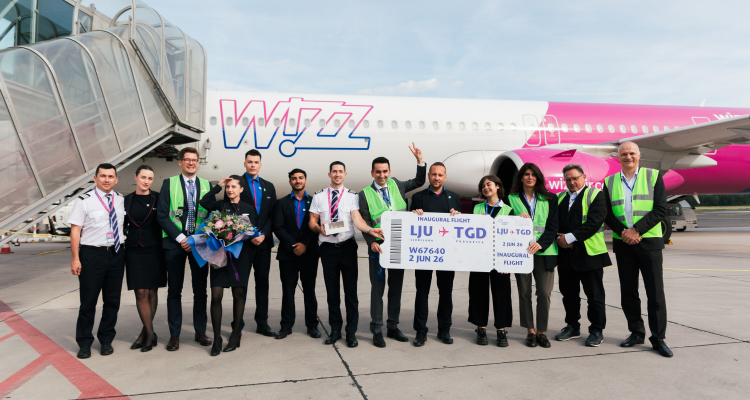 Wizz Air vzpostavil novo letalsko povezavo med Ljubljano in Podgorico